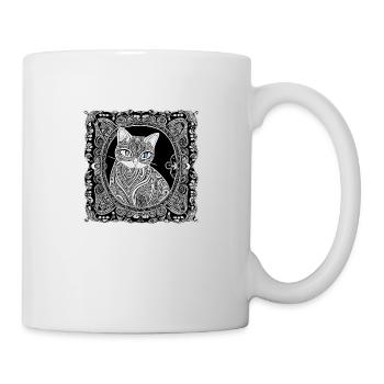 Schöne böhmische Katze | - Tasse - Weiß - Rechts