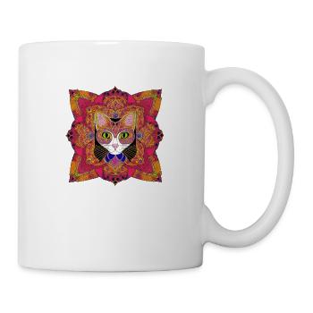 Schöne böhmische Katze | - Tasse - Weiß - Rechts