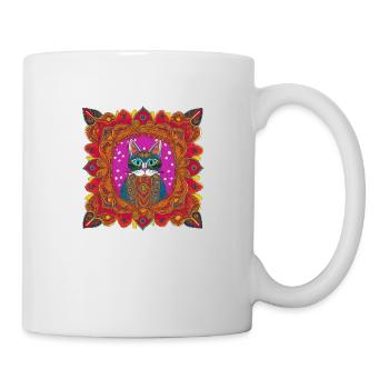 Beautiful Bohemian Cat | - Mug - white - Right