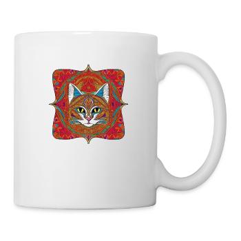 Schöne böhmische Katze | - Tasse - Weiß - Rechts