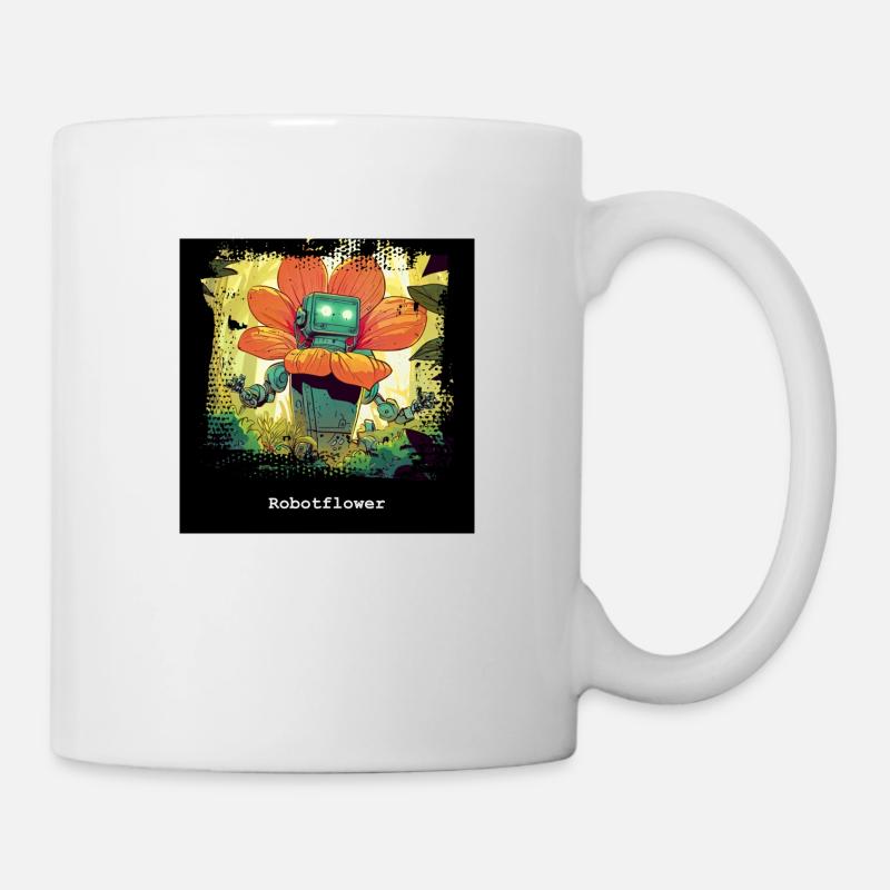 Robotflower 2 - Tasse - Weiß
