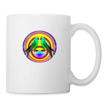 Parrot Beautiful Bright Parrot | - Mug blanc - blanc - Droite