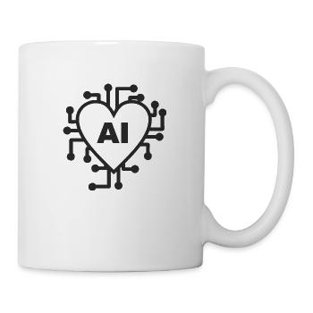 Ich liebe KI - Tasse - Weiß - Rechts