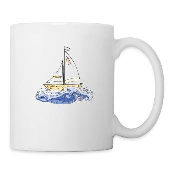 Segelboot - Tasse - Weiß - Rechts