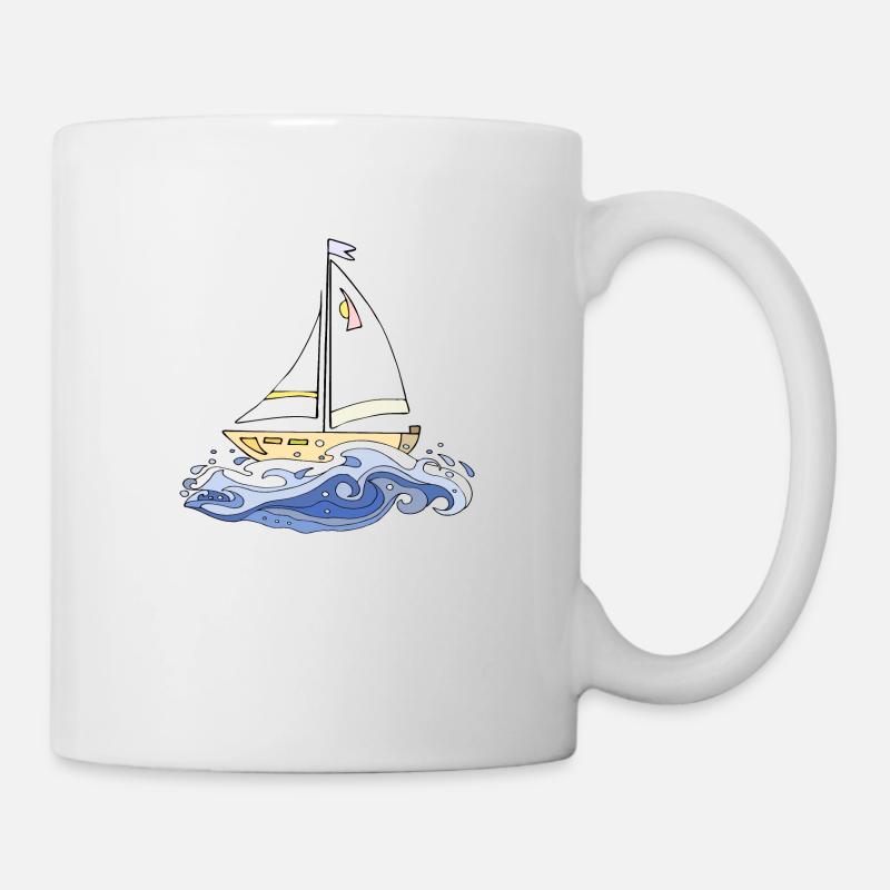 Segelboot - Tasse - Weiß
