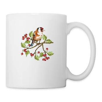 Bunter Vogel - Tasse - Weiß - Rechts