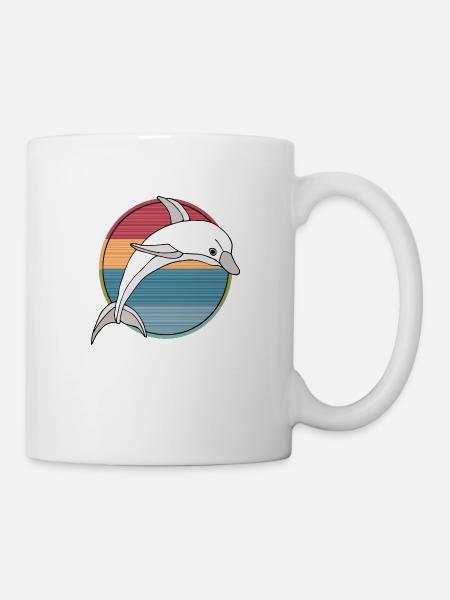 Delfin - Tasse - Weiß