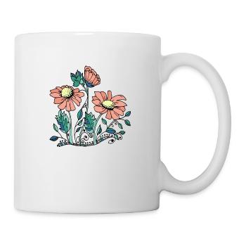 Blumen - Tasse - Weiß - Rechts
