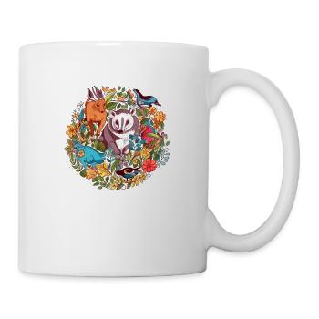 Tiere in Blumen n°2 - Tasse - Weiß - Rechts