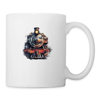 A steam locomotive is like traveling back in time - Mug - white - Right