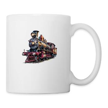 Die Dampflokomotive ist Stück Geschichte - Tasse - Weiß - Rechts