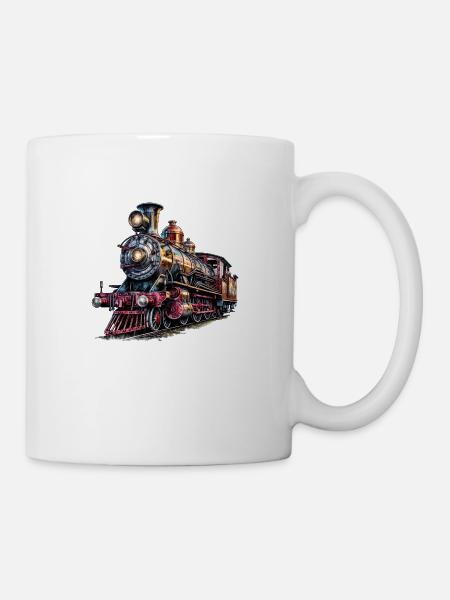 Die Dampflokomotive ist Stück Geschichte - Tasse - Weiß
