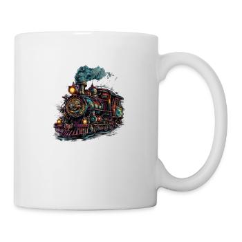 Leidenschaft für eine Dampflokomotive - Tasse - Weiß - Rechts