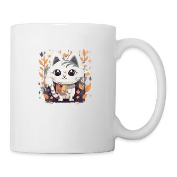 Kleine Cartoon Katze "Mindy" verspielte & niedlich - Tasse - Weiß - Rechts
