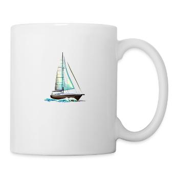 sailing, sailing, sailing, sailing ship, sailboat - Mug - white - Right