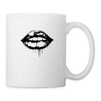 Lèvres, bouche, baisers lèvres - Mug blanc - blanc - Droite