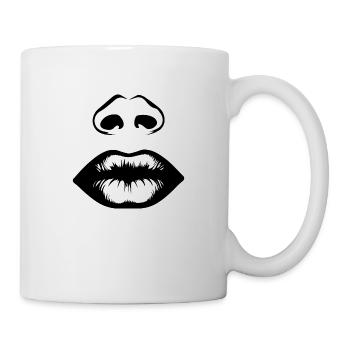 Lèvres, bouche, baisers lèvres - Mug blanc - blanc - Droite