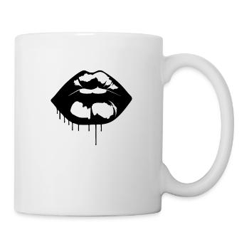 Lips, mouth, kissing lips - Mug - white - Right
