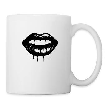 Lèvres, bouche, baisers lèvres - Mug blanc - blanc - Droite