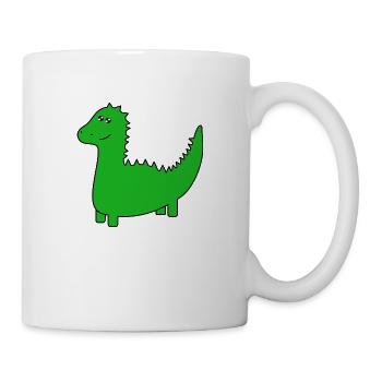 Kleiner freundlicher Dino - Tasse - Weiß - Rechts