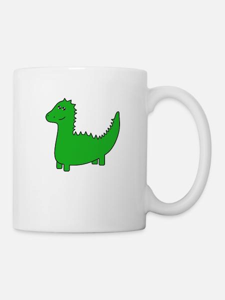 Kleiner freundlicher Dino - Tasse - Weiß