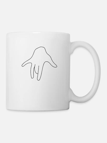 fingern 1 - Tasse - Weiß