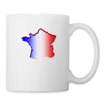 Rote, weiße und blaue Verlaufskarte von Frankreich - Tasse - Weiß - Rechts