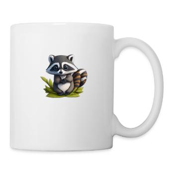 Petit raton laveur - Mug blanc - blanc - Droite