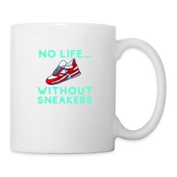 Sneaker logo mit Spruch - Tasse - Weiß - Rechts