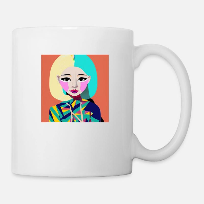 Modern Retro Girl collection - Demi - Mug blanc - blanc