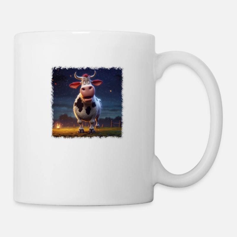 verrückte Kuh - Tasse - Weiß