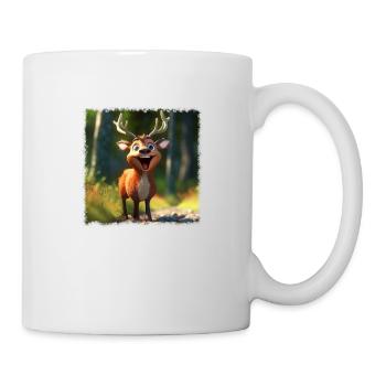 cerf doux - Mug blanc - blanc - Droite