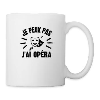 je peux pas j'ai opéra - Mug blanc - blanc - Droite