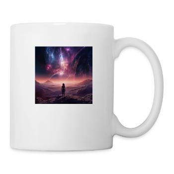 Die Welt der Fantasie, positive Vibes, der Kosmos - Tasse - Weiß - Rechts