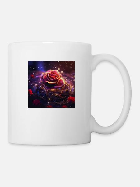 Crystal Red Rose - Mug - white