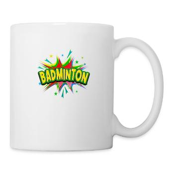 Badminton Badminton Player Pop Art Cartoon Coloré - Mug blanc - blanc - Droite