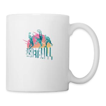 Basketball Basketballspieler Spieler Vintage Bunt - Tasse - Weiß - Rechts