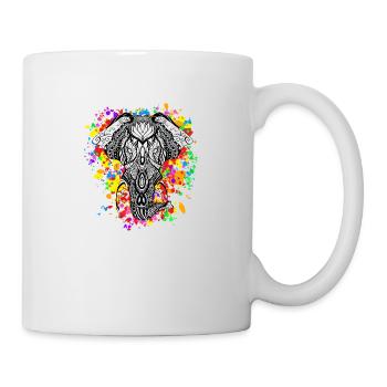 Elefant Regenbogen - Tasse - Weiß - Rechts