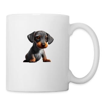 Dackelwelpe Hund Dachshund Hunde Hundehalter - Tasse - Weiß - Rechts