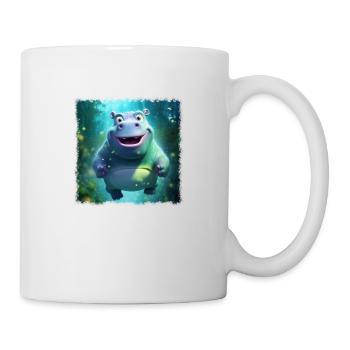 süßes Hippo - Tasse - Weiß - Rechts