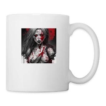 Zombie bloody face - Tasse - Weiß - Rechts