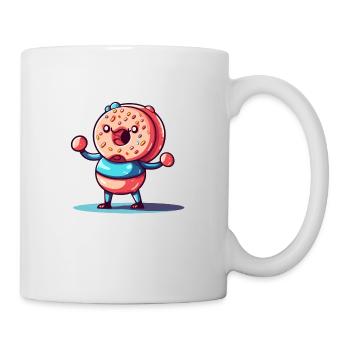 Donut is happy with a lot of fighting spirit - Mug - white - Right