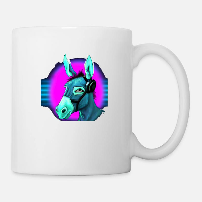 Synthwave Donkey - Mug blanc - blanc