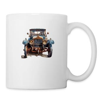 Oldtimer-Enthusiasten bilden eine Gemeinschaft - Tasse - Weiß - Rechts