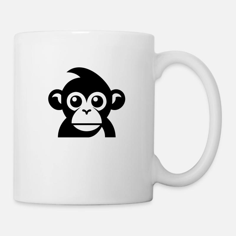 Affe Affen Affengesicht Dschungel - Tasse - Weiß