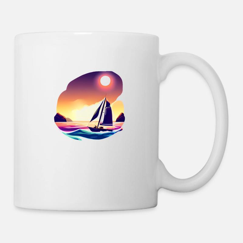 Sailor Sailing Ship Sailing Sailing Sailing Sail: - Mug blanc - blanc