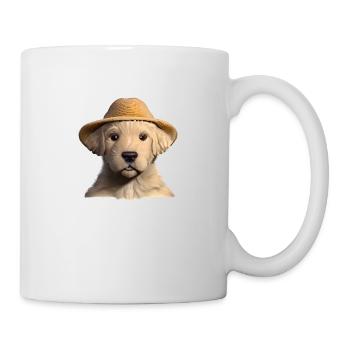 Propriétaires de chiens Golden Retriever chiots chiens - Mug blanc - blanc - Droite