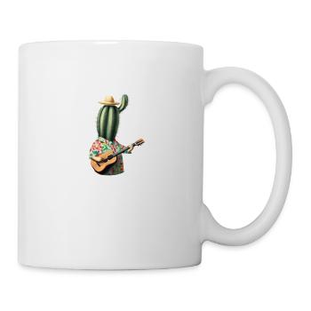 Cactus Star Flower Shirt and Guitar Vibes - Mug - white - Right