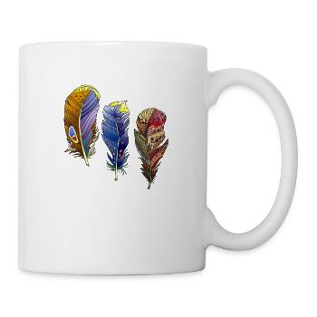 Feder - Tasse - Weiß - Rechts