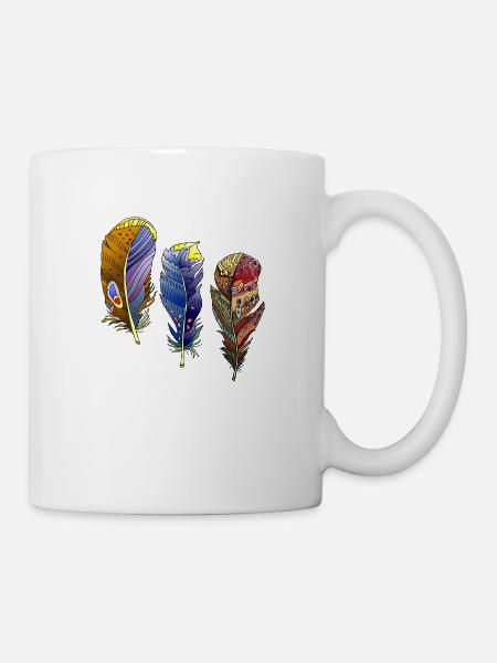 Feder - Tasse - Weiß